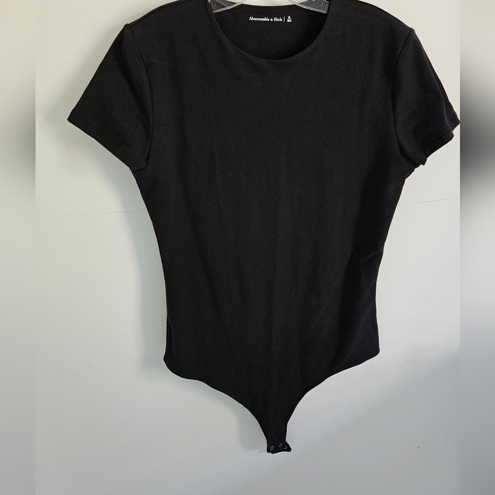 Abercrombie & Fitch Black Short Sleeve Bodysuit